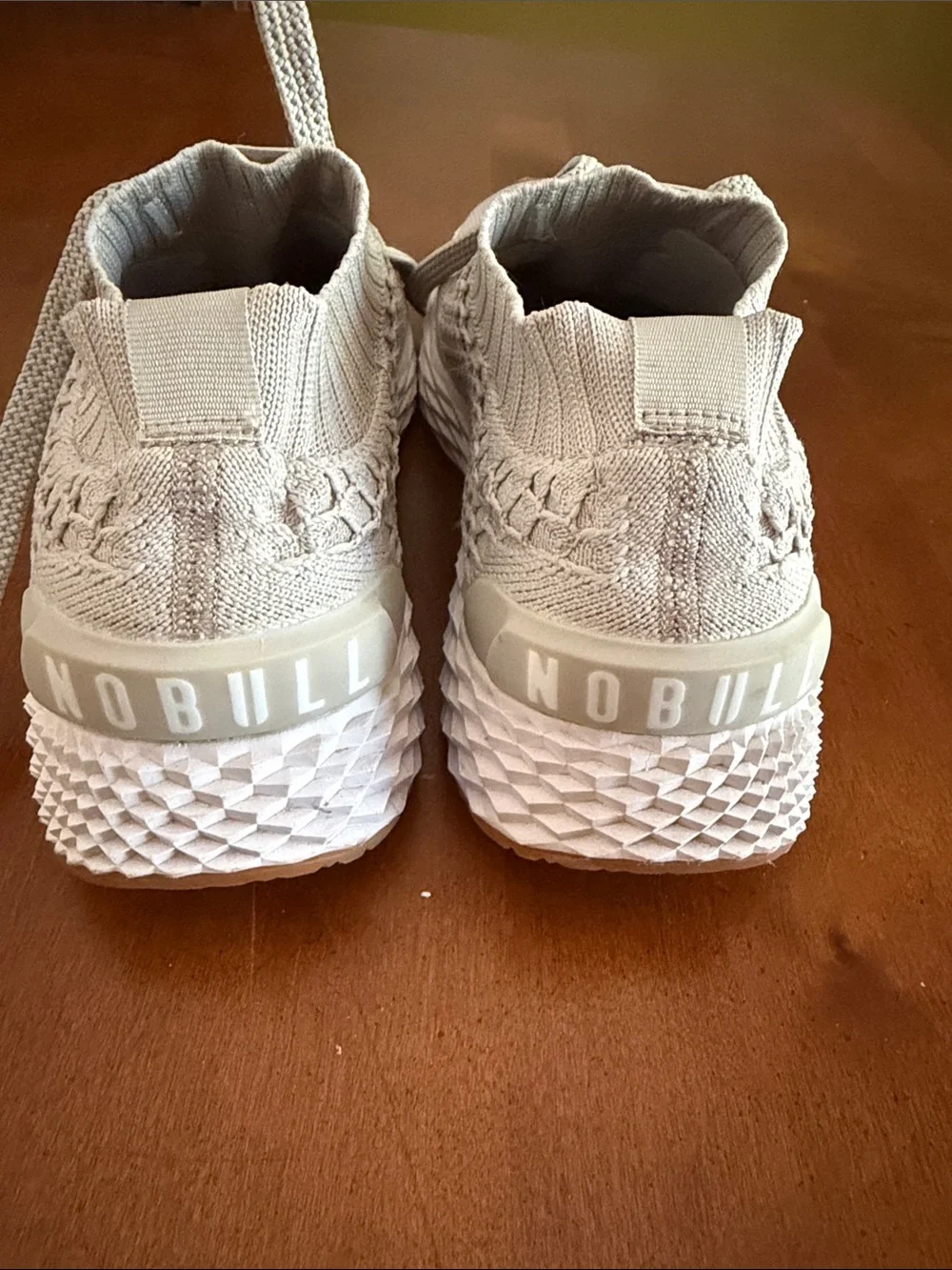 Khaki Knit Womens Athletic Sneakers - Brand: Nobull